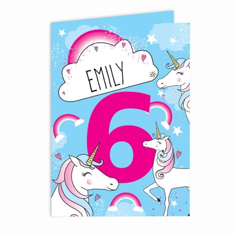 Personalised Unicorn Birthday Card £4.49